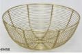 Round EPL Gold golden iron wire fruit basket