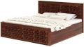Polished Rectangular Brown modern wooden double bed