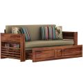 Two Seater Wooden Sofa Cum Bed