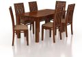 Teak Wood Rectangular Brown wooden dining table