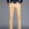 Plain Italino Collection Brown Regular Fit cotton formal trouser