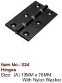 19mm x 75mm Hinges with Nylon Washer