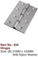 31mm x 100mm Hinges with Nylon Washer