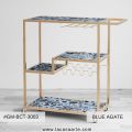 Blue Agate Bar Cart
