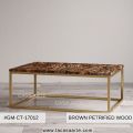 Brown Petrified Wood Coffee Center Table