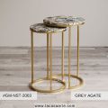 Grey Agate Nested Side Table