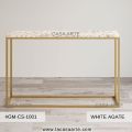 White Agate Console Table
