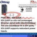 ORING IES-1142P Industrial 16-port unmanaged Ethernet switch