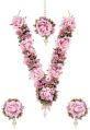 Tohfa cnb18985 pink floral necklace set