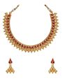 CNB23150 Gold Finish Antique Necklace Set
