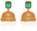 Golden Tohfa rajwadi finish antique jhumka earrings
