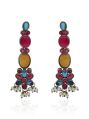 Tohfa multicolor color oxidised long earrings