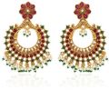 Golden Tohfa rajwadi finish antique long earrings