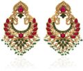 Multicolor Tohfa rajwadi finish antique long earrings