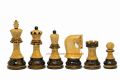 K0021 Zebra Burnt Staunton Antique Chess Pieces