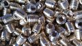 Polished Round Silver Brass Threaded Inserts