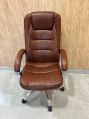 DSR Leatherette Plain brown pu leather office chair