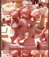 Red Stone Hanuman Ji Statue