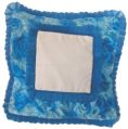 CUSTOMISED DOUBLE FRILL DOUBLE FUR SQUARE CUSHION