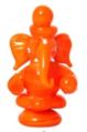 INS510005-Glass Red Opal Ganesha God Idol