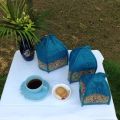 Blue Madhubani Tea Cozy Set