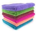 6 colours plain car cleaning towel