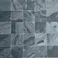 Decor Stones Natural Stone Dark Grey Square Shape honed brushed silver grey quartzite slate floor tiles