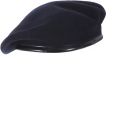 Plain Black Round Polyester Striped Machine Made beret cap