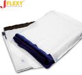White LDPE/LLPE flap seal poly courier bag
