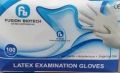 Fusion Biotech fusion Biotech fusion biotech Multicolor white And Blue white Plain Latex Examination Glove