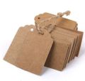 Brown plain paper garment tags
