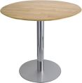 Metal & Wood Round Brown Plain Cafeteria table