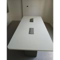 Wooden Iron Polished Plain office white conference table