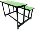 Metal & Wood Polished Rectangular Available in Many Colors School Bench