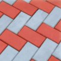 Red Grey Rectangular Concrete Interlocking Paver Tiles