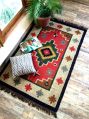 Multicolor Rectangular printed jute carpet