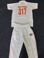 Plain white cricket uniform