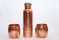 Copper Water Bottle with Mug Set