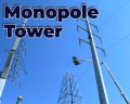 Galvanised Iron Grey 220V 1-3kw Electric monopoles tower