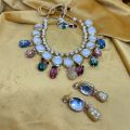 Brass Multicolour Beads kdj-100 meenakari kundan necklace set