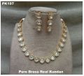 Pure Brass Real Kundan Necklace Set