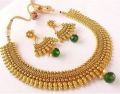 Gold Plated Golden Round Metal imitation necklace set