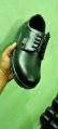 Black Plain leather safety shoes