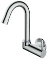 Flora Signature Sink Cock With Swinging Spout and Wall Flange