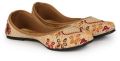 The Desi Dulhan Women Golden Ethnic Embroidered Jutti with PVC Sole_1247
