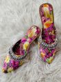 The Desi Dulhan Women Payal Pink Heel Mules with Resin Sole