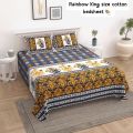 Multicolor Printed 60x90 inches poly cotton bed sheet
