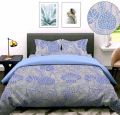 Multicolor 90x100 inches poly cotton double bed sheet