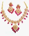 brass Golden New traditional hyderabadi necklace sets