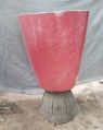 Cement pink round flower pots
